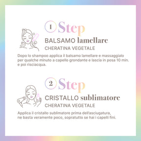 Kit Laminazione capelli per capelli sfibrati con cheratina vegetale