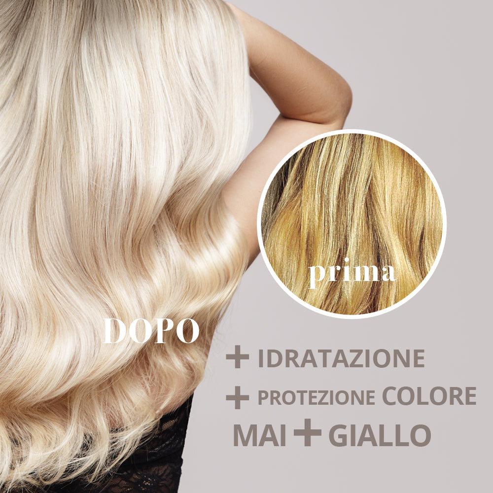 Maschera Tonalizzante Capelli Biondo Ghiaccio all'Olio di Camelia